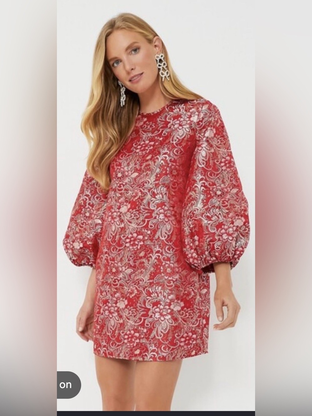 Hyacinth House Red & Pink
Jacquard Janie Mini Dress